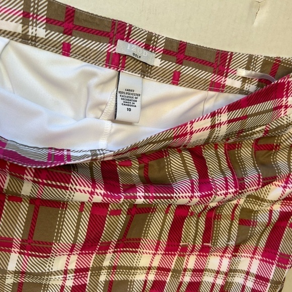 IZOD Barbie core Golf short lined skirt/skort w/side zip & pockets Sz-10 U20 - Picture 6 of 8